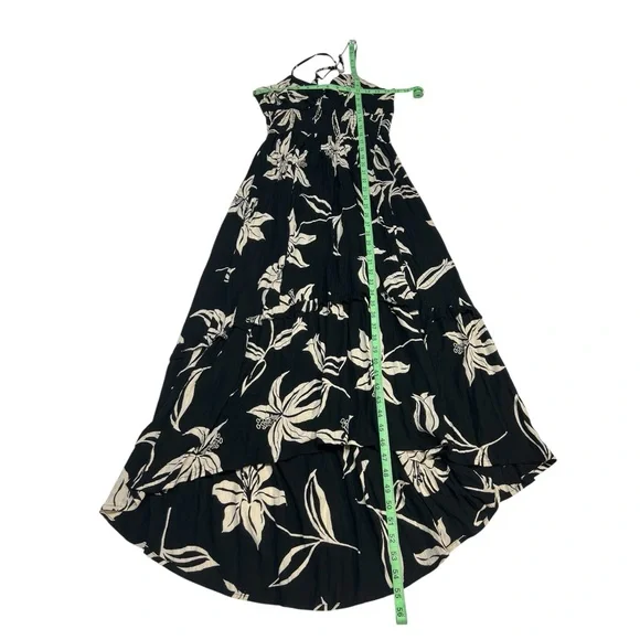 Angie Black Ciara Boho High Low Maxi Dress Lace Up Back Side Split Size M Womens - Picture 5 of 6